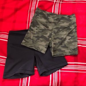 Black bike short & Camo bike short bundle Size M